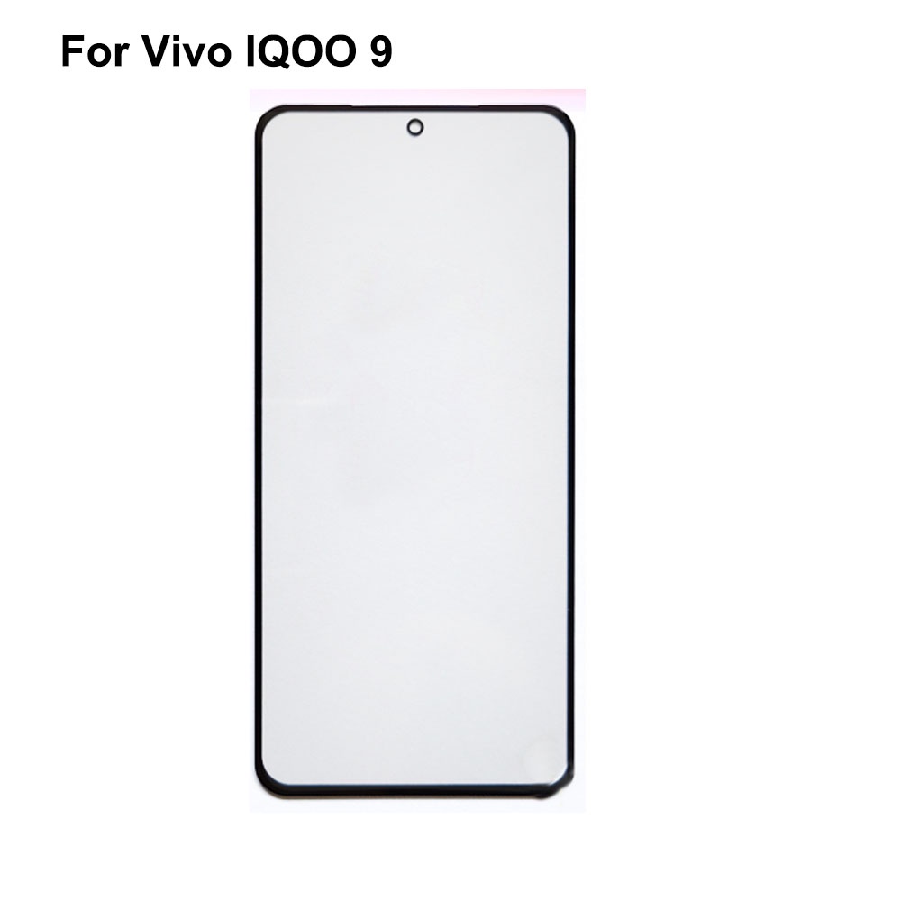 สําหรับ Vivo IQOO 9 ด้านหน้ากระจกด้านนอกเลนส์ซ่อมหน้าจอสัมผัสกระจกด้านนอกไม่มีสาย Flex สําหรับ Vivo 