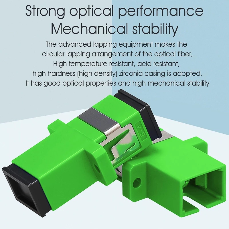 100/200/300PCS/Bag SC APC Simplex Mode Fiber Optic Adapter SC APC Optical Fiber Coupler SC Fiber Fla