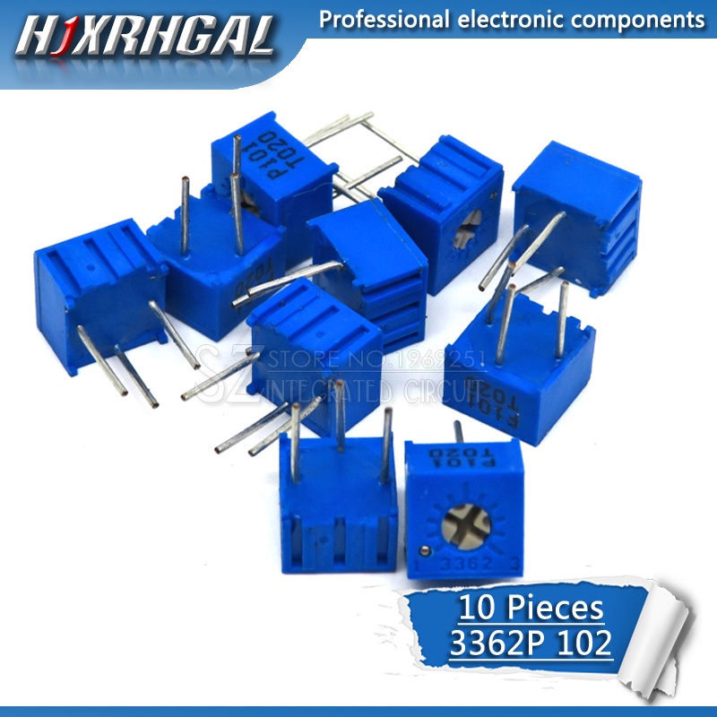 10pcs 3362P-1-102LF 3362P 1K โอห์ม 3362P-1-102 3362P-102 3362 P102 102Trimpot Trimmer Potentiometer 