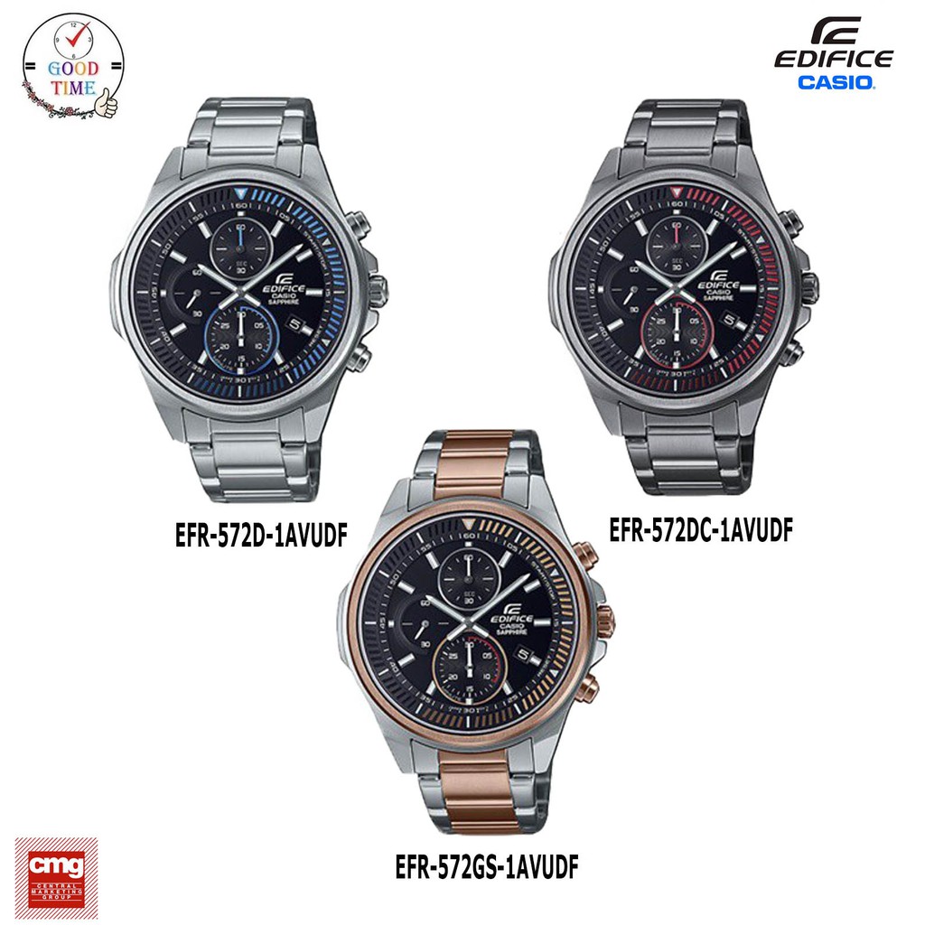 Casio Edifice แท้ นาฬิกาข้อมือผู้ชาย รุ่น EFR-S572D  (สินค้าใหม่ ของแท้ มีรับประกัน CMG)