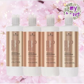 Schwarzkopf BlondMe Premium Developer 2%,6%,9%,12% ขนาด 1000 ml ไฮโดรเยน ดีเวลลอปเปอร์ ผสมกับสีย้อมผม