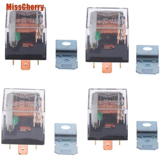 (Misscherry) รีเลย์รถยนต์ กันน้ํา 12V 24V 100A 4Pin 5Pin Spdt