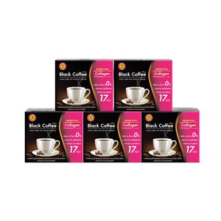 NatureGift Black Coffee Plus Collagen (เนเจอร์กิฟ กาแฟดำ สูตรผสมคอลลาเจน) 1 ชุด มี 5 กล่อง (กล่องละ 10 ซอง)