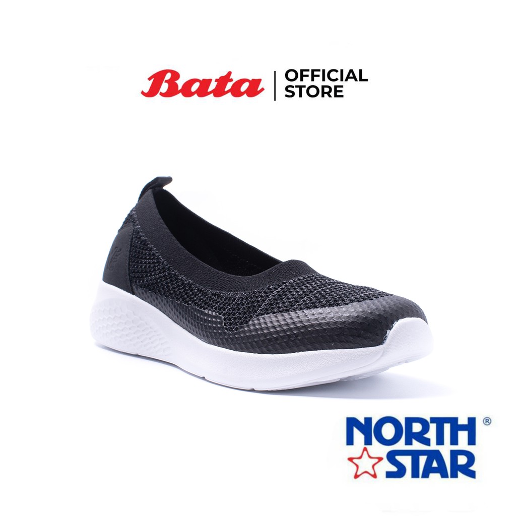 Bata บาจา North Star รองเท้าผ้าใบ รองเท้ากีฬาใส่ออกกำลังกาย สนีคเคอร์แบบสวม สำหรับผู้หญิง รุ่น Roxetta สีดำ 5596127