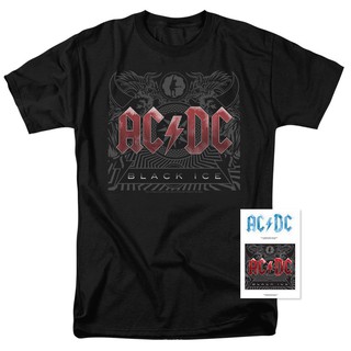 เสื้อยืดโอเวอร์ไซส์เสื้อยืดสีดำ DIY ACDC AlbumS-3XL