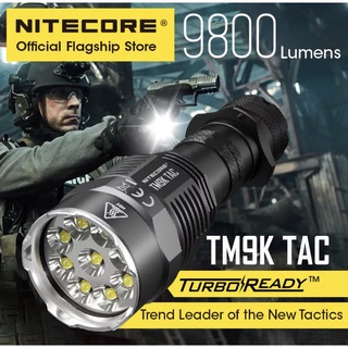 พร้อมส่ง NITECORE TM9K TAC 9800 Lumens ไฟฉายยุทธวิธี USB ชาร์จไฟได้ LED ไฟฉาย Super Bright 5000MAh แบตเตอรี่