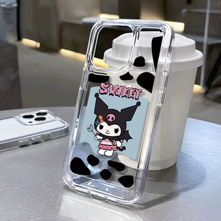 เคสโทรศัพท์มือถือ แบบใส ลายวัว Kuromi สําหรับ iphone 14ProMax 14Plus 13 11 12 7Plus X XR