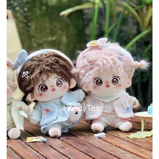 ชุดตุ๊กตา (พร้อมส่ง ของใหม่ มือ1) ชุดตุ๊กตา 20 cm. Little Blue &amp; Little Pink By Milk Carrot 20 cm. (ไม่รวมตุ๊กตาและหมวก)