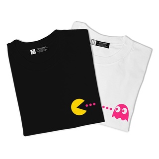 Tee เสื้อวินเทจชาย เสื้อเชิ้ตคู่ Pacman &amp; เสื้อเชิ้ตคู่ 1 เสื้อเชิ้ตคุณภาพระดับพรีเมียมเท่านั้น 1md