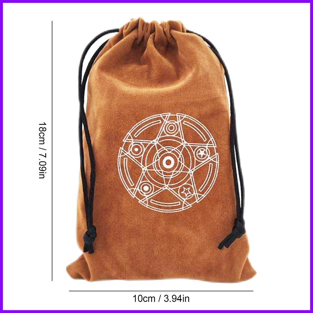 กระเป๋าไพ่ทาโรต์ ผ้ากํามะหยี่ พิมพ์ลาย ขนาดเล็ก 18x10 ซม. ป้องกันการสูญหาย สําหรับ Tarot notath - รูปที่ 4