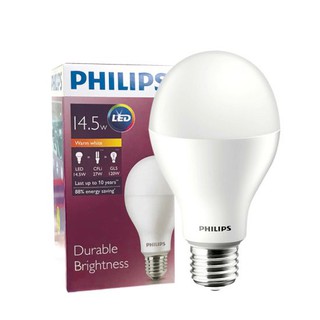 PHILIPS หลอดไฟ LED รุ่น LEDBULB 14.5-120W E2 A6 14.5W E27 WW สีขาว