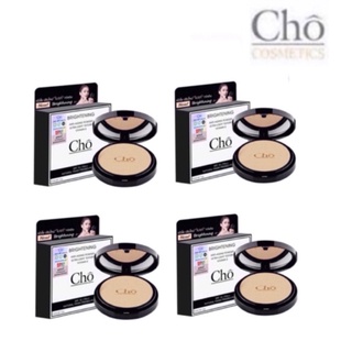 CHO โช แป้งโช (4ตลับ)ของแท้  ปัดแป้ง Cho Brightening Anti Aging Powder 4ตลับโช ไบรท์เทนนิ่ง