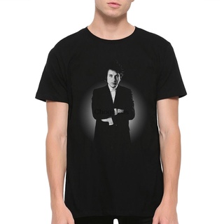 T-shirt  เสื้อยืด ลาย Bob Dylan สีดํา สําหรับผู้หญิงS-5XL