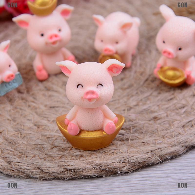 ▶รัก◀ตุ๊กตาหมูน่ารัก ขนาดเล็ก สําหรับตกแต่งสวน Diy จํานวน 5 ชิ้น ต่อชุด