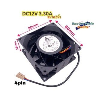 พัดลม Delta PFB0812DHE DC12V 3.30A DF10076