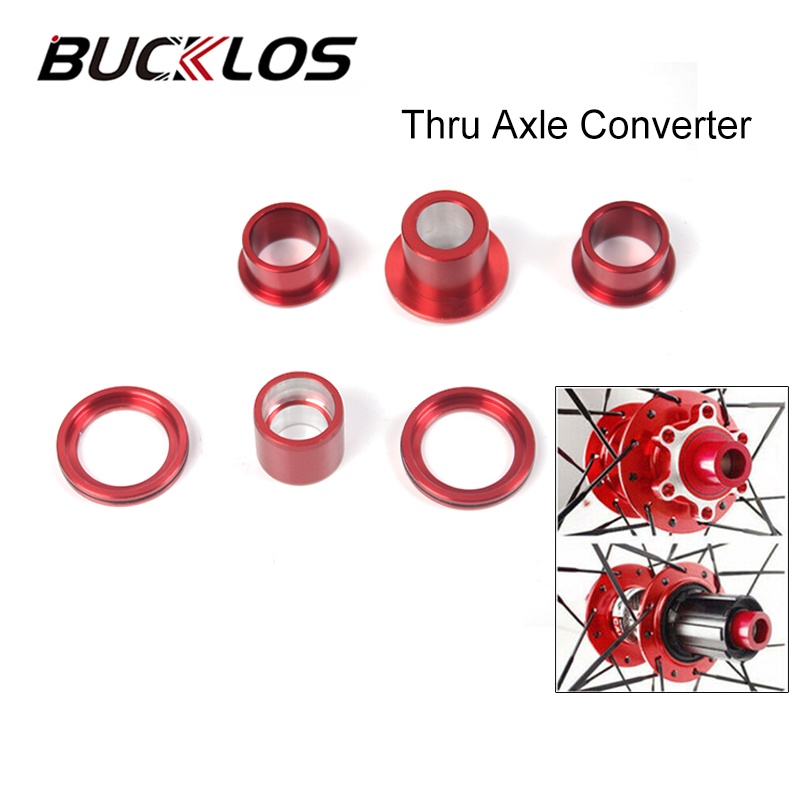 BUCKLOS จักรยาน Wheelset Thru เพลาแปลง MTB ชุดล้อ Thru เพลาอะแดปเตอร์ Refit 26/27.5/29 นิ้วขี่จักรยา