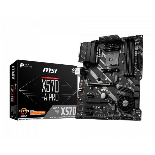 MSI MB X570A Pro (AM4) Inspired from architectural design, with Lightning Gen 4 PCIe and M.2