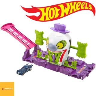 Hot Wheels City Batman ขับรถแบทแมนผ่านบ้านหรรษาของโจ๊กเกอร์ The Joker Fun House Set ของแท้