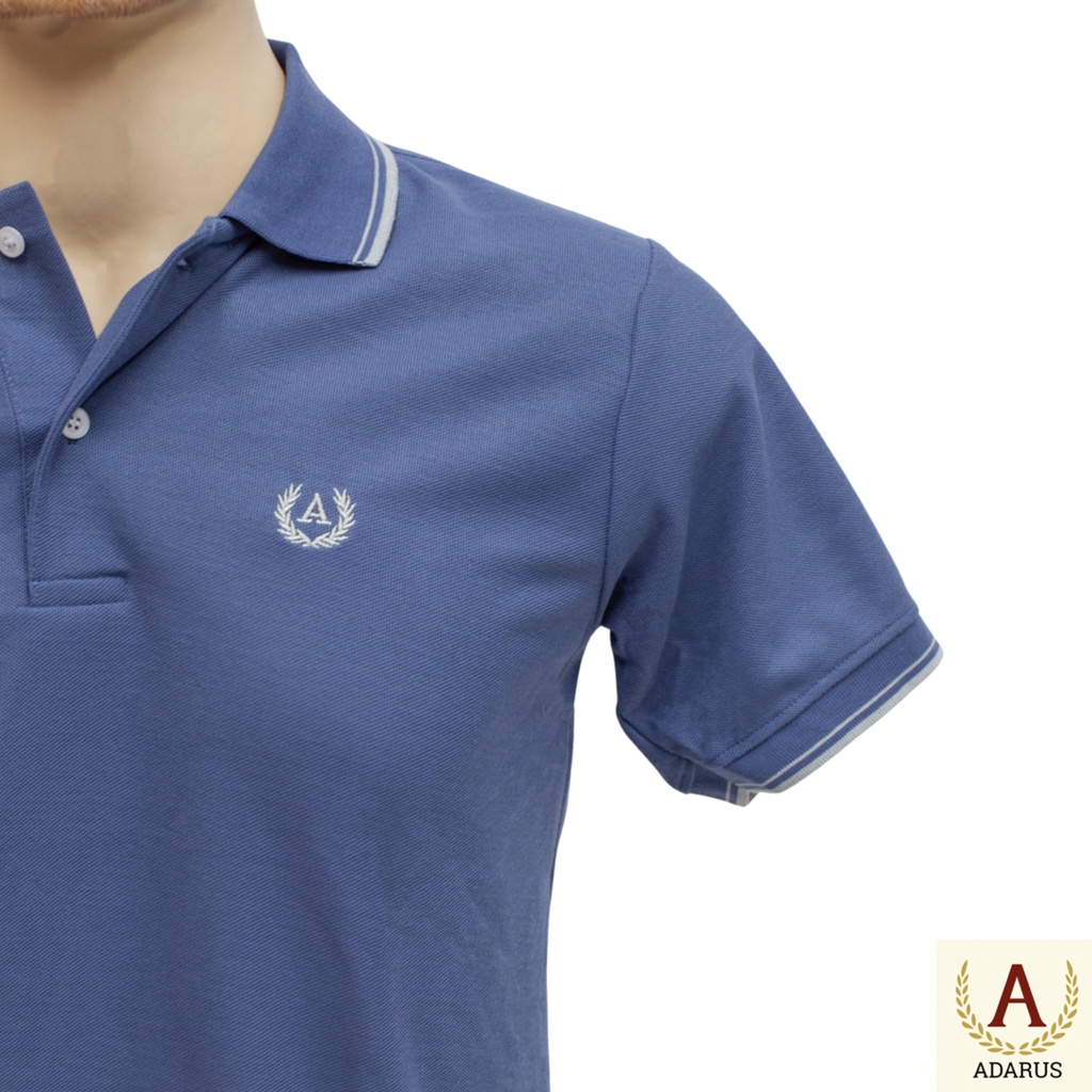 เสื้อโปโลผู้ชาย Adarus ปกขลิบ ผ้าใส่สบาย ไม่ร้อน มีไซส์ใหญ่ 2XL อก46 ...