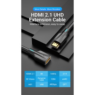 Vention (HDMI 2.1 Extender) Female to Female Connector 4K HDMI 2.1 Extension Converter Adapter