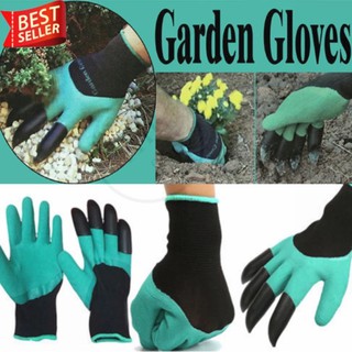 YHL ถุงมือทำสวน ขุดดิน พรวนดิน ปลูกต้นไม้ กันน้ำ อเนกประสงค์ Garden Gloves (แพ๊ค1คู่)