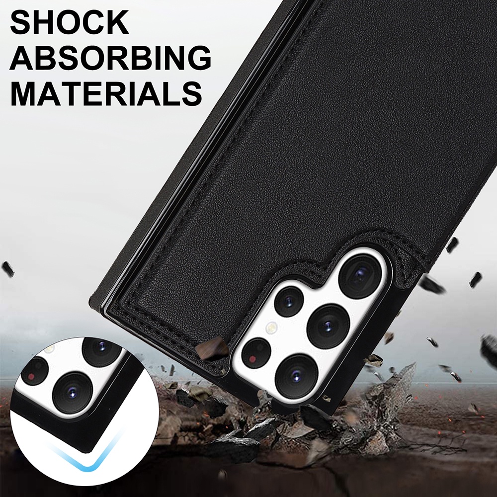 เคส Samsung เคสโทรศัพท์ เปลือกหนัง S23 Ultra เคสโทรศัพท์มือถือ พร้อมกระเป๋าสตางค์ และสายคล้อง สําหรับ Samsung Galaxy S25 Ultra S24 Plus S26 Ultra S23 Ultra S22 Plus S21 FE S23+ S20 Plus Note20 Ultra Case ราคา ถูกที่สุด ดีลบีเคเค แกลเลอรีภาพที่ 3