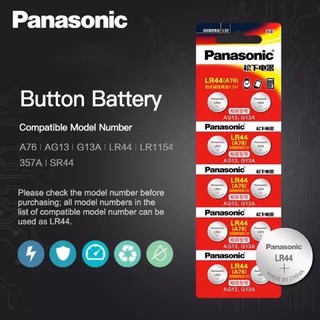 [LR44/10ก้อน]chinaถ่าน Panasonic LR44(A76) 1.5V Alkaline Battery จำนวน 10ก้อน