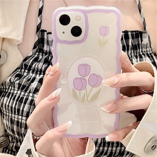 เคสมือถือ เคสไอโฟน เคสโทรศัพท์มือถือ ซิลิโคนนิ่ม TPU ใส กันกระแทก ลายคลื่นใหญ่น่ารัก แฟชั่น สําหรับ Iphone 13 12 11 XR ProMax8