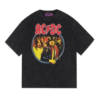 เสื้อยืดวินเทจTxc BAND TEE ACDC HIGHWAY TO HELL โอเวอร์ไซซ์ // น้ํายาล้างกรด S-5XL&lt;2022&gt;