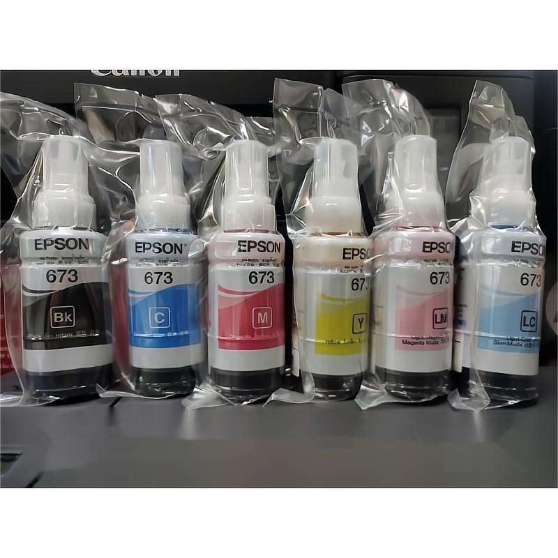 หมึกแท้ EPSON 673 ชุด 6 สี ของแท้ 100%** ไม่บรรจุกล่อง**L800/L805/L810/L850/L1800