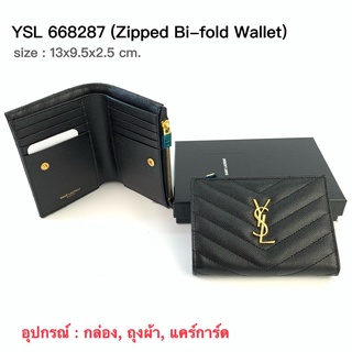 YSL Zipped Bi Fold Wallet