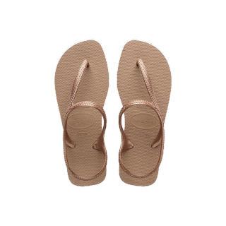 [กรอกโค้ด 33DD100 ลดเพิ่ม 10%] HAVAIANAS รองเท้าแตะผู้หญิง FLASH URBAN SANDALS ROSE GOLD สีทอง 40000393581GDXX (รองเท้าแตะ รองเท้าผู้หญิง รองเท้าแตะหญิง รองเท้ารัดส้น)