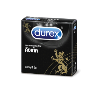 Durex ดูเร็กซ์ ถุงยางอนามัย คิงเท็ค 3 ชิ้น 1 กล่อง