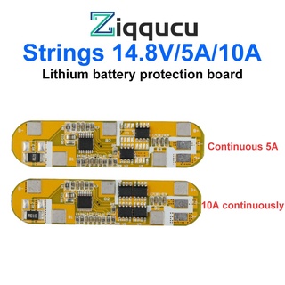 ZIQQUCU 4S 18650 บอร์ดป้องกันแบตเตอรี่ลิเธียม 5A 10A สําหรับเครื่องพ่นสารเคมีพลังงานแสงอาทิตย์