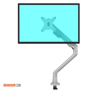 BEWISER D8 ขาตั้งคอม จอมอนิเตอร์ VESA 14"-40" 9Kg แขนไฮดรอลิคเพรียวยาว อลูมินั่ม ดีไซน์สวย หมุนอิสระ ฐานยึดโต๊ะ แข็งแรง