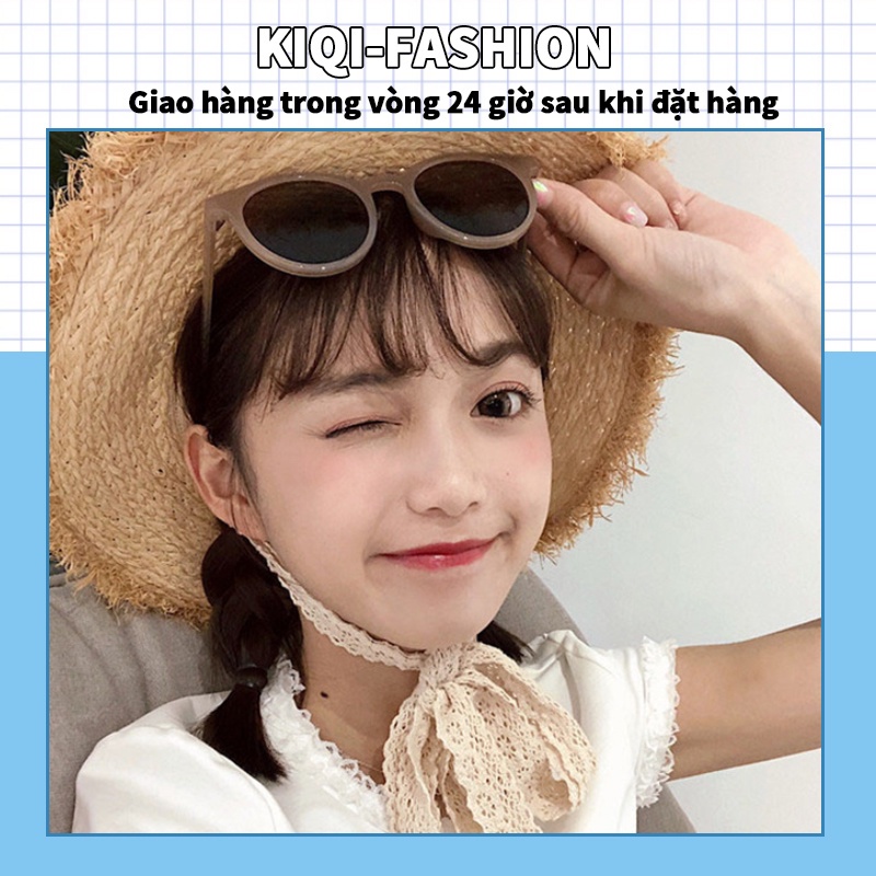 (QI-FASHION) แว่นกันแดด/แว่นกันแดดแฟชั่นเกาหลีแว่นตากลมแว่นตากรอบเล็กสําหรับผู้หญิงและผู้ชาย Anti Uv Sun แว่นตา