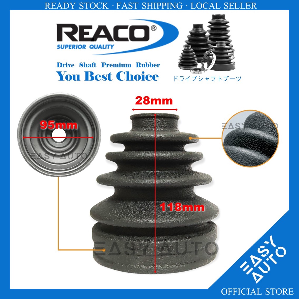 รับประกัน 1 เดือน Nissan Skyline R32 R33 28 มม. - 95 มม.Reaco Drive Shaft Out Boot ด้านหลังเพลาฝาครอ