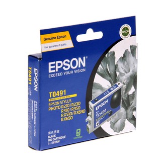 EPSON T0491 BK For :EPSON Stylus Photo : R210 / R230 / R310 / R350 / RX510 / RX630 / RX650