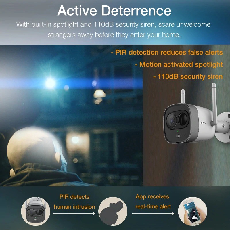 ⚡️กล้องวงจรปิดไร้สาย⚡️ Dahua IMOU New Bullet (IPC-G26EP) Wi-Fi ,1080P, Outdoor, รับประกันศูนย์ 2 ปี - รูปที่ 5