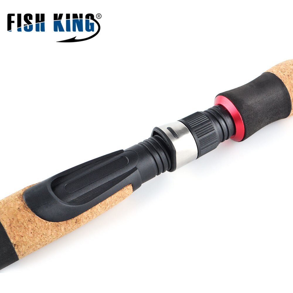 FISH KING Carbon Soft Lure Fishing Rod MH 2.1M to 2.7M 4 Section Lure ...