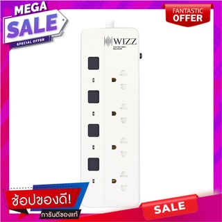 ปลั๊กไฟ WIZZ WPS S443 3 ม. ปลั๊กพ่วง POWER STRIP WIZZ WPS S443 3 M