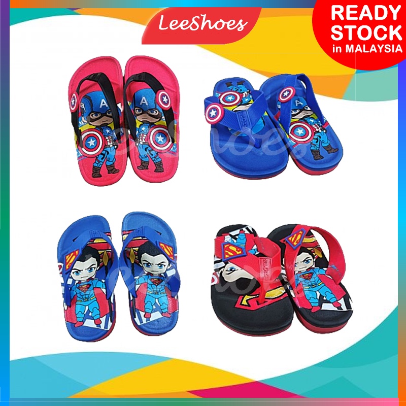 รองเท้าแตะสําหรับเด็ก Superman Spiderman/Sandal Budak Lelaki