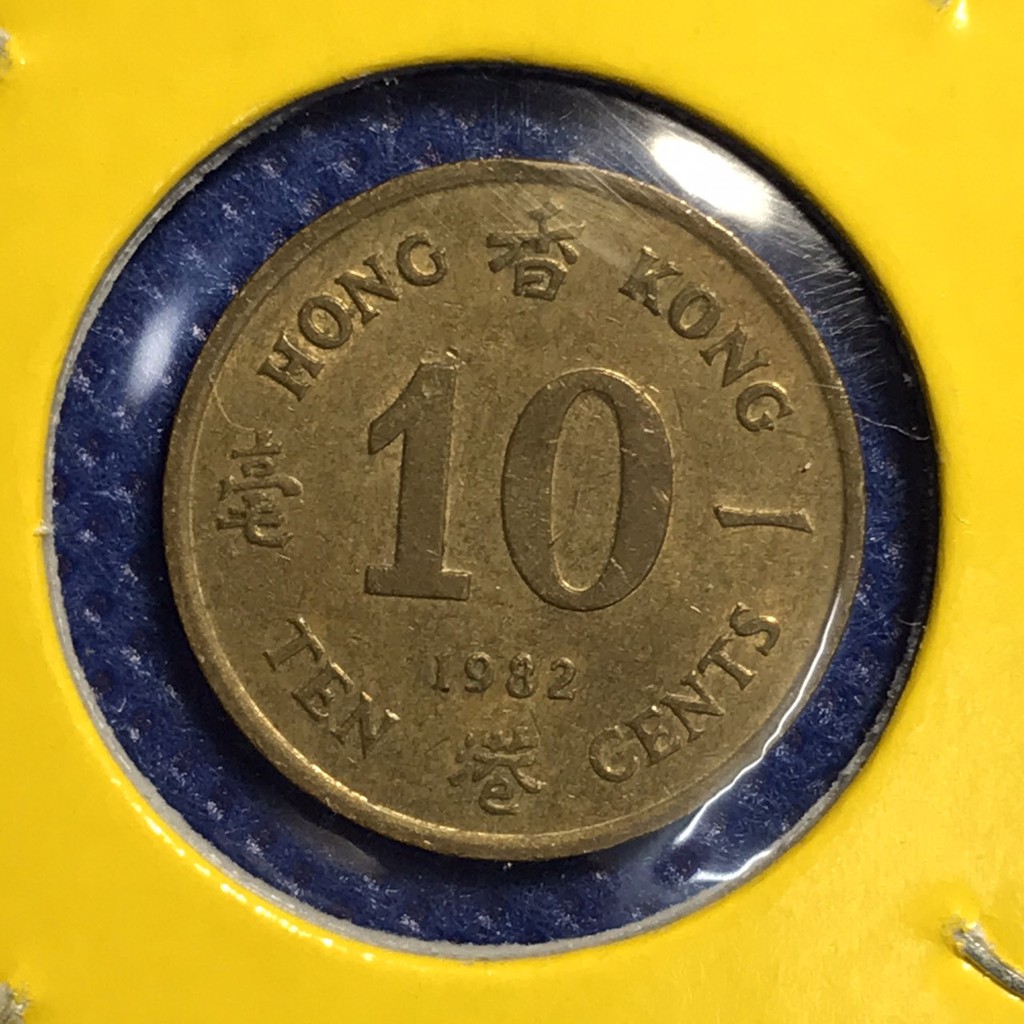 เหรียญเก่า#15218 ปี1982 ฮ่องกง 10 CENTS เหรียญต่างประเทศ หายาก น่าสะสม