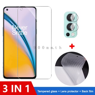 OnePlus Nord 2 5G ฟิล์มกระจกนิรภัย 3-in-1 OnePlus 9 9R Nord 8T 8 7T 7 6T 6 ป้องกันหน้าจอ 9H ฟิล์มป้องกัน