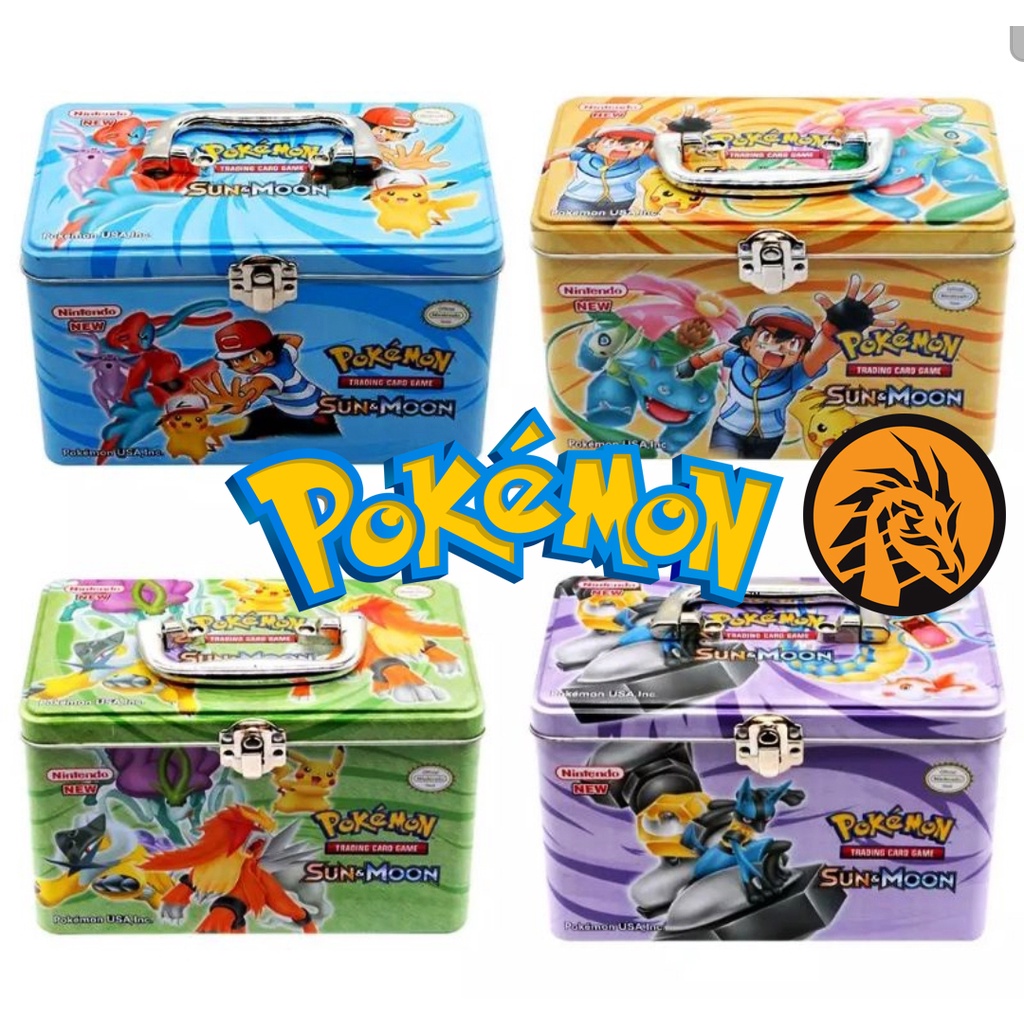 🔥พร้อมส่ง🔥การ์ดโปเกมอน Pokemon Card ในกล่องเหล็กขนาดใหญ่ ในกล่องมี เด็ค 3 เด็ค+ซองสุ่มให้ 3 ซอง+การ์ดฟรอยพิเศษให้ 3 ใบ❤