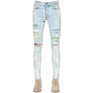 Amiri Blue Bleached Crystal Gradient Jeans INDIGO