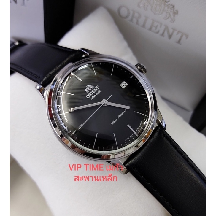 นาฬิกา Orient Bambino Automatic Classic  รุ่น AC0000DB หน้าดำ สายหนังดำ