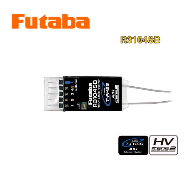 Futaba R3104SB 2.4g S.bus2 T-fhss Receiver Fixed Wing Drone Receiver Rc Drone ชิ้นส่วนเครื่องบิน