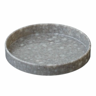 HIGHTIDE Circle Desk Tray (Melamine) Grey (HDB073-GY) / ถาดวางของอเนกประสงค์ทรงกลม ลายหินอ่อน สีเทา แบรนด์ HIGHTIDE