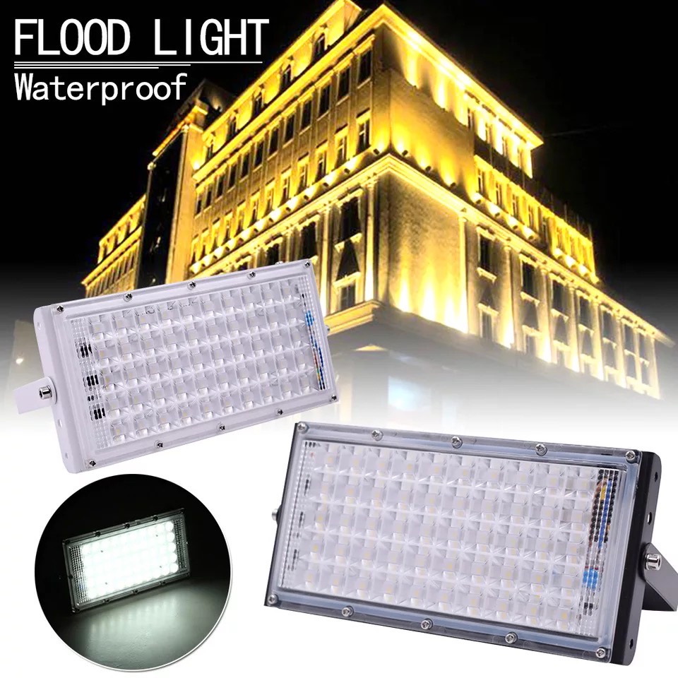 XKD สปอตไลท์ ไฟสว่าง Spotlight LED 50W เต็ม AC 220V (ใช้ไฟบ้าน220V) แสงขาว IP66 สว่างมากๆ